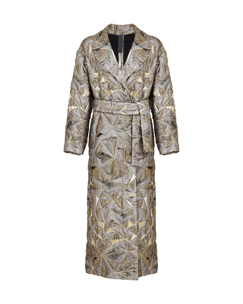 Artemis Coat - Grey /  Gold / Black